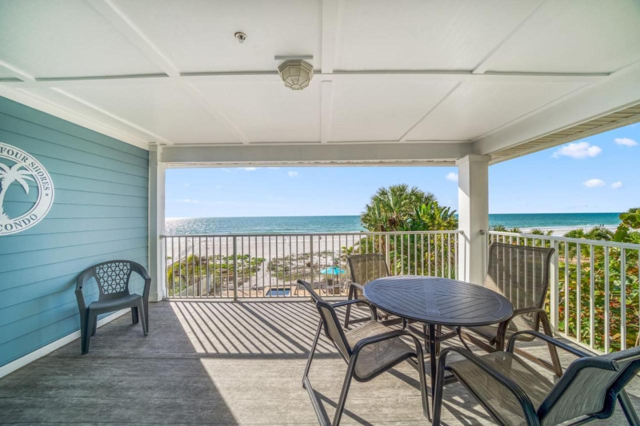Four Shores Unit 3 Gulf Condo Direct Gulf With Pool And Spa Clearwater Beach Exteriör bild